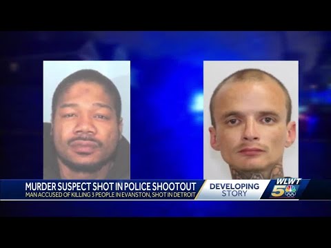 Police: Suspect in Evanston triple homicide injured after shootout with police in Detroit