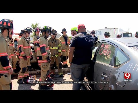 Firefighters Meet In OKC To Learn How To Extinguish Electric Vehicle Fires