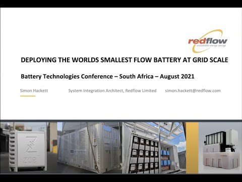 Deploying Redflow Zinc Bromine Batteries from Houses up to Grid Scale
